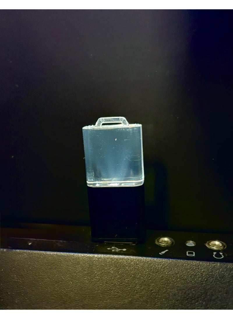 ذاكرة فلاش بسعة 16 جيجابايت، مصنوعة من الأكريليك المضيء، لتخزين الملفات عبر منفذ USB، لون أسود - Image 2